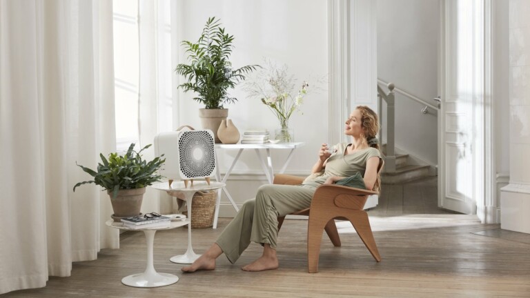 Blueair Pure Fan Auto cooling air purifier removes 99 percent of airborne dust and pollen