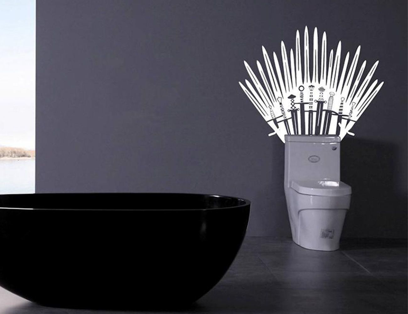 GoT Iron Throne Toilet Wall Decal