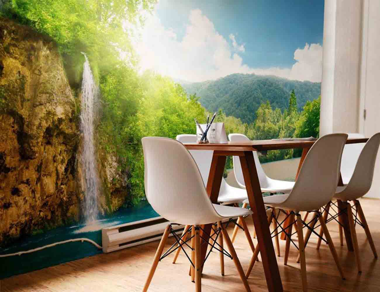 Plitvice Lakes Wall Mural by Eazywallz